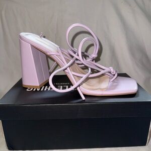 PrettyLittleThing Lavender Block Heels
